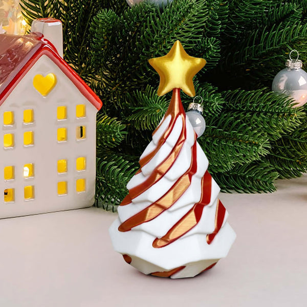 π 3D Printed Multicolor Christmas Tree Spiral Stacking Toy