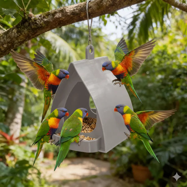 📢📢50% OFF !! ⏰Hanging Bird Feeder for Garden with Roof🐦