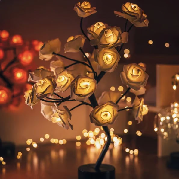 📢📢50% OFF!!⏰🌹Rose Flower Design Tree Night Light🌟