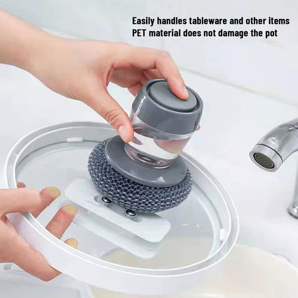 π§½ Comfort Grip Soap Dispensing Kitchen Scrub