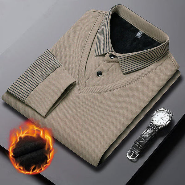 š„Hot Sale-49% OFFš„Men's Lapel Faux Two-Piece Knitted Shirt