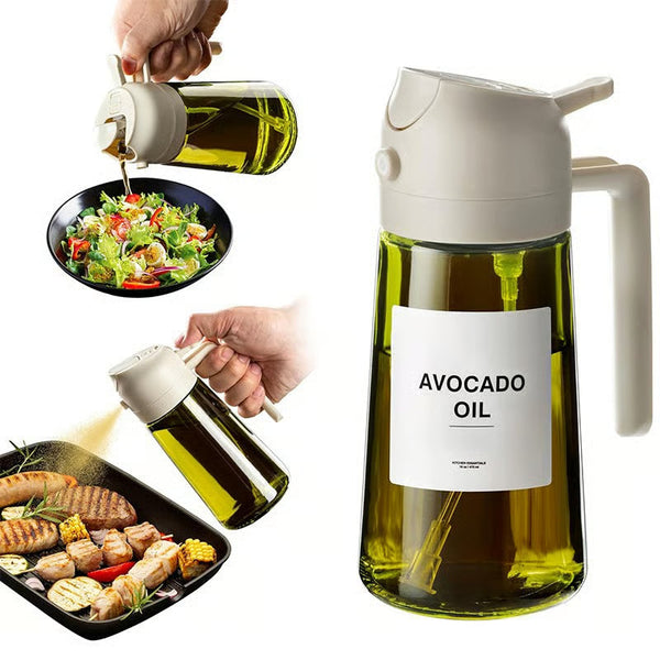 šHOT SALEš2 in 1 Glass Oil Sprayer & Dispenserš„