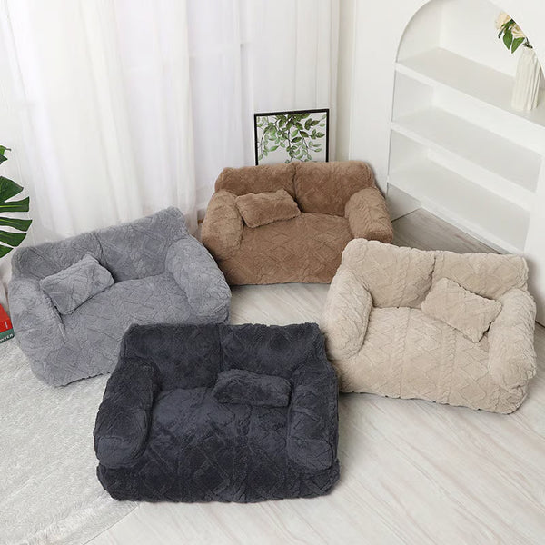 π Plush Calming Pet Sofa Bed β Raised Rim, Removable Cover & Non-Slip Bottom for Cats & Dogs ποΈπΎ