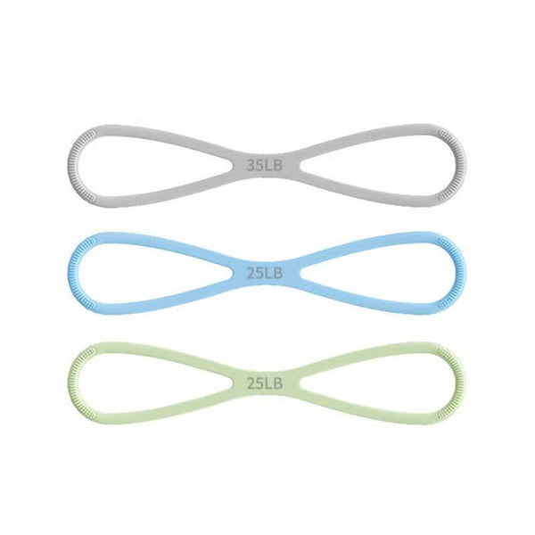 8-Shaped Silicone Resistance Band with Massage Grip