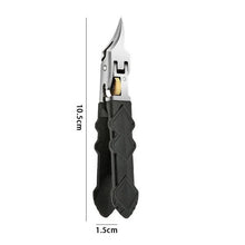 Black Anti-Slip Grip Gear Lock Nail Clipper Set with Ultra-Sharp Tips for Precise Access to Nail Grooves