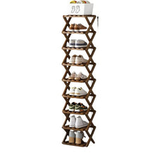 Durable Foldable Bamboo Shoe Rack