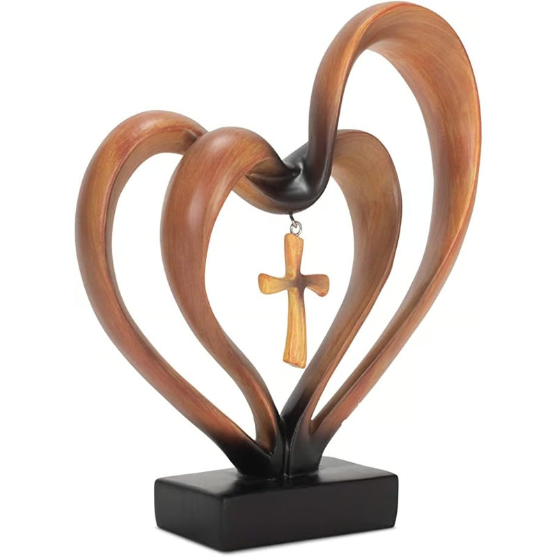 🔥 Easter Jesus Entwined Hearts Cross💞
