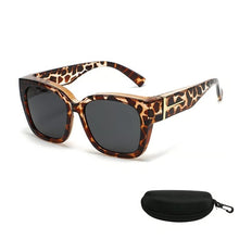 Polarized Square Sunglasses with Wrap-Around Design
