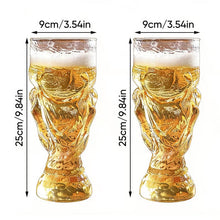 Soccer Trophy Style Beer Glass