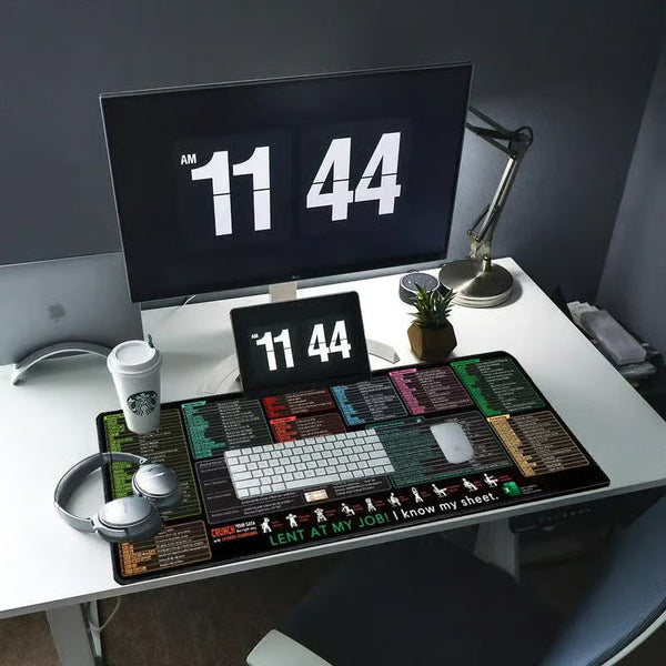 Stain-Resistant Anti-Slip Shortcut Desk Pad for Office
